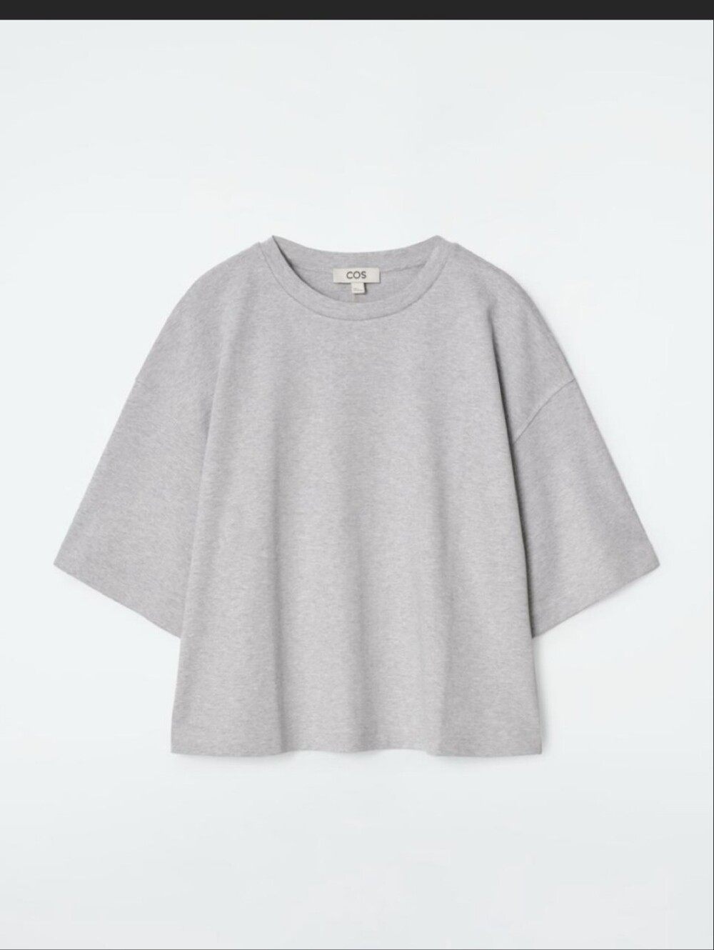 COS Heather Gray Cropped Shirt